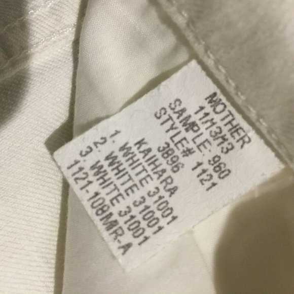 MOTHER Jeans 32x26 Japanese Kaihara Denim Stretch Distressed Jean Glass Slipper - Picture 10 of 11